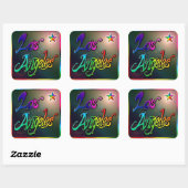 「ロサンゼルススター1」ステッカー スクエアシール (シート)