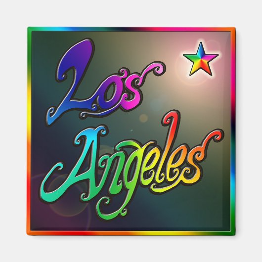 「ロサンゼルススター1」マグネット マグネット (正面)