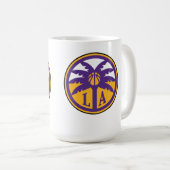 ロサンゼルススパークス – WNBAチーム – かわいいステッカー コーヒーマグカップ (正面右)