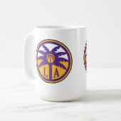 ロサンゼルススパークス – WNBAチーム – かわいいステッカー コーヒーマグカップ (正面左)