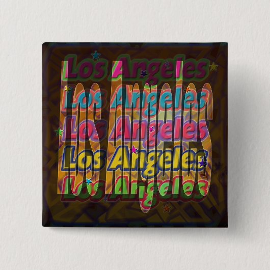 ロサンゼルススパークルボタン 缶バッジ (正面)