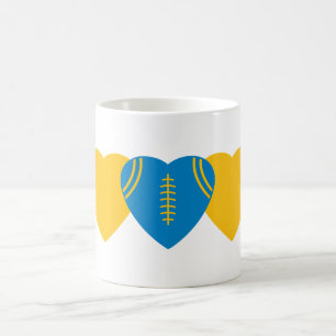 ロサンゼルスチャージャズサッカーハートデザイン コーヒーマグカップ