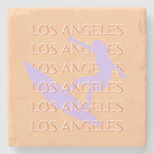 ロサンゼルストラベルアート，カリフォルニア，トラベルアート ストーンコースター (正面)