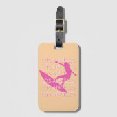 ロサンゼルストラベルアート,カリフォルニア,ビーチ愛好家 ラゲッジタグ (正面縦)