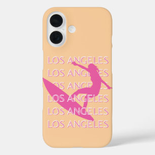 ロサンゼルストラベルアート，カリフォルニア，ビーチ愛好家 iPhone 16ケース