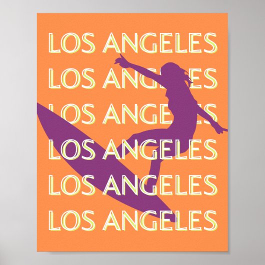 ロサンゼルストラベルアート，カリフォルニア，旅行，オレンジ ポスター (正面)