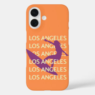 ロサンゼルストラベルアート,カリフォルニア,旅行,オレンジ iPhone 16ケース