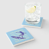 ロサンゼルストラベルアート,カリフォルニア,旅行,青 ストーンコースター (横)