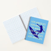 ロサンゼルストラベルアート,カリフォルニア,旅行,青 ノートブック (内部)