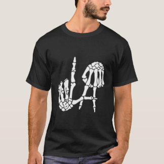 ロサンゼルスハンドサイン骨格 Tシャツ