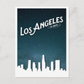 ロサンゼルスバイナイトスカイライン – ロサンゼルス，カリフォルニア シーズンポストカード (正面)