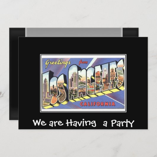 ロサンゼルスプライベートパーティの招待状 招待状 (正面/裏面)