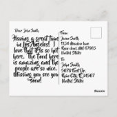 ロサンゼルスポストカードへようこそ ポストカード (裏面)