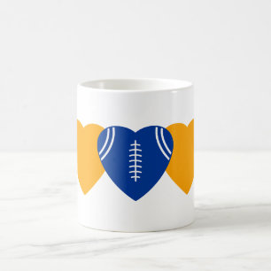 ロサンゼルスラムズサッカーハートデザイン コーヒーマグカップ