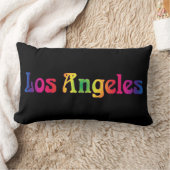 ロサンゼルスレトロレインボーピロー ランバークッション (ブランケット)
