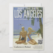 ロサンゼルスヴィンテージウェディングトラベルQRコード セーブザデート (正面)