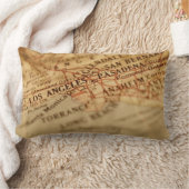 ロサンゼルスヴィンテージマップランバーピロー ランバークッション (ブランケット)