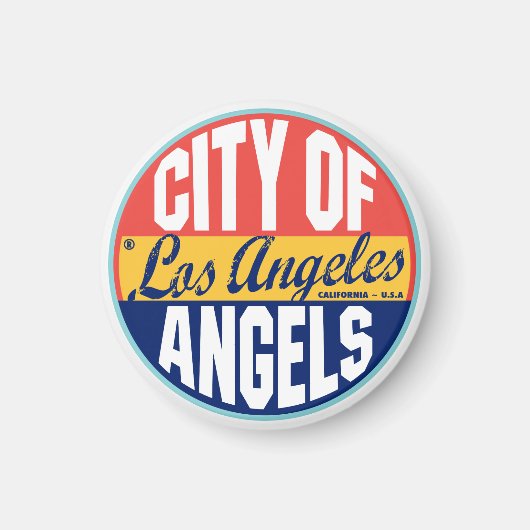 ロサンゼルスヴィンテージラベル マグネット (正面)