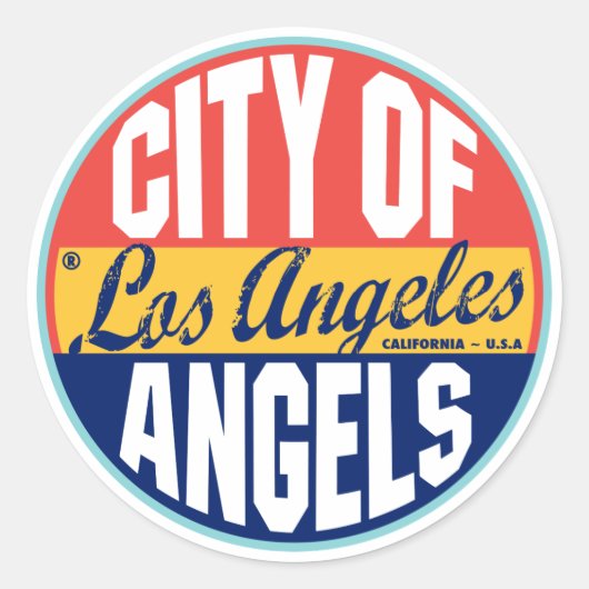 ロサンゼルスヴィンテージラベル ラウンドシール (正面)