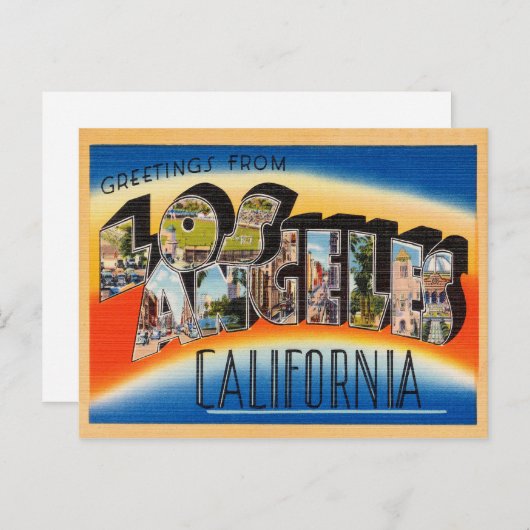 ロサンゼルスヴィンテージ旅行はがき復元 ポストカード (正面/裏面)