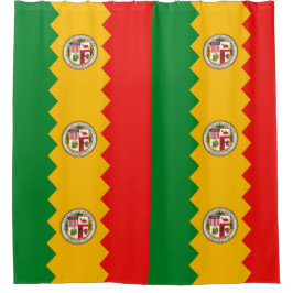 ロサンゼルス国旗が掲げられた愛国的なシャワーカーテン シャワーカーテン