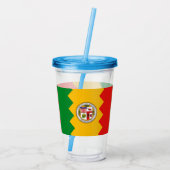 ロサンゼルス国旗を掲げた愛国的なアクリル製タンブラー アクリルタンブラー (裏面)