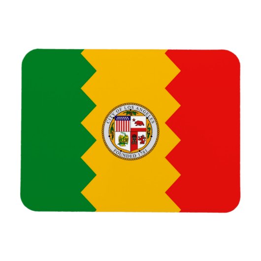 ロサンゼルス国旗を掲げた愛国的なフレキシブル磁石 マグネット (横)