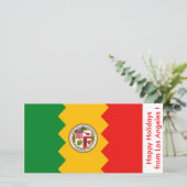 ロサンゼルス国旗、アメリカからのハッピーホリデー シーズンカード (スタンド正面)