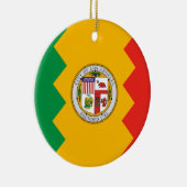 ロサンゼルス国旗（カリフォルニア州，米国） セラミックオーナメント (右)