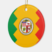 ロサンゼルス国旗（カリフォルニア州，米国） セラミックオーナメント (左)