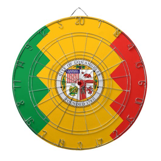 ロサンゼルス国旗（カリフォルニア州，米国） ダーツボード (正面)