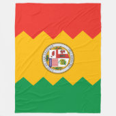 ロサンゼルス国旗（カリフォルニア州，米国） フリースブランケット (正面)