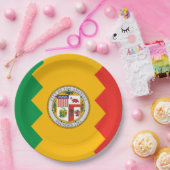 ロサンゼルス国旗（カリフォルニア州，米国） ペーパープレート (パーティー)