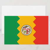 ロサンゼルス国旗（カリフォルニア州，米国） 便箋 (正面/裏面)