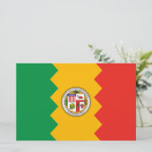 ロサンゼルス国旗（カリフォルニア州，米国） 便箋 (スタンド正面)