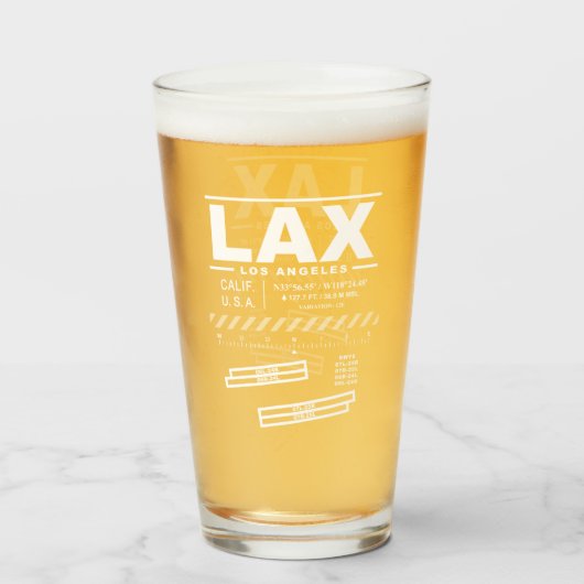 ロサンゼルス国際空港 LAX タンブラーグラス (ドリンク裏面)