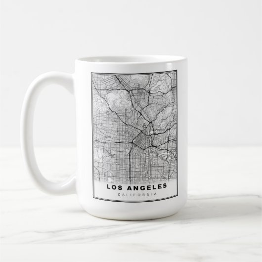 ロサンゼルス地図 コーヒーマグカップ (左)