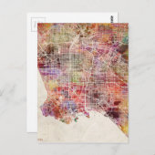 ロサンゼルス地図 ポストカード (正面/裏面)