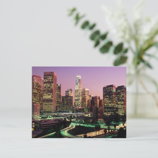 ロサンゼルス夜ライト ポストカード (スタンド正面)