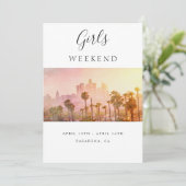 ロサンゼルス女子週末旅行 ブライズパーティー 招待状 (スタンド正面)