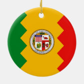 ロサンゼルス州旗のオーナメント セラミックオーナメント (裏面)