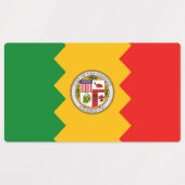 ロサンゼルス州旗を持つ愛国的なラベル ラベル (デザイン1)