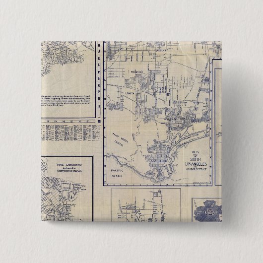 ロサンゼルス州 缶バッジ (正面)