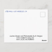 ロサンゼルス市庁舎はがき ポストカード (裏面)