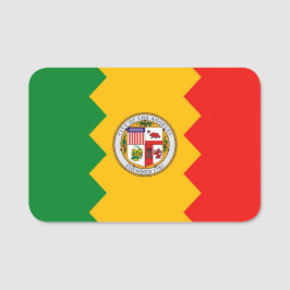 ロサンゼルス市旗の付いた愛国的な名札 名札