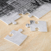 ロサンゼルス市街のスカイラインスケッチ ジグソーパズル (側面)