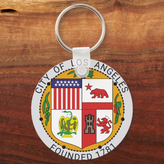 ロサンゼルス市1781年、カリフォルニアヴィンテージヘリット キーホルダー (正面)