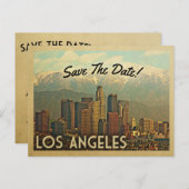 ロサンゼルス日付ヴィンテージはがきを保存 案内ポストカード (正面/裏面)