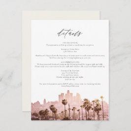 ロサンゼルス水彩天窓詳細カード 招待状