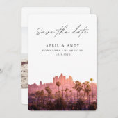 ロサンゼルス結婚のDTLA日付の保存 招待状 (正面/裏面)